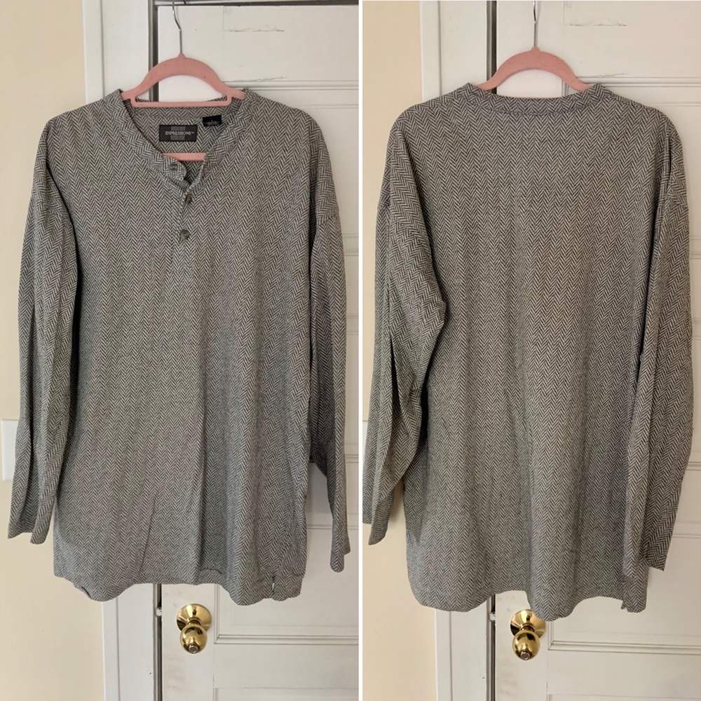 Knit Herringbone Shirt